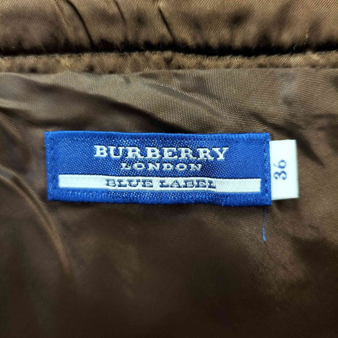 バーバリーロンドン BURBERRY LONDON リボンデザイン モヘヤ混 ウールタイトスカート レディース FR:36