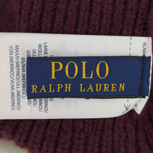 ポロラルフローレン POLO RALPH LAUREN ポニー刺繍 ウールニット帽 メンズ ONE SIZE