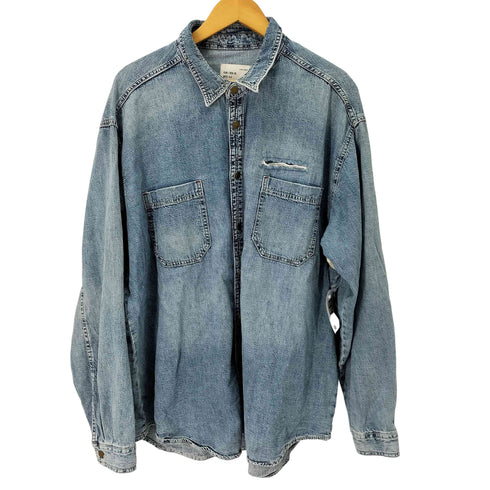 ザラマン ZARA MAN RELAX FIT ダメージ加工 デニムカバーオール メンズ  44