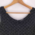 LION KNITTERS 英国製 ARROWジップ 片爪 スパンコール バックジップ フリンジベスト レディース DE:36