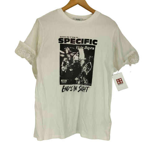 ジュエティ jouetie ドッキングレースロックTシャツ レディース JPN:M