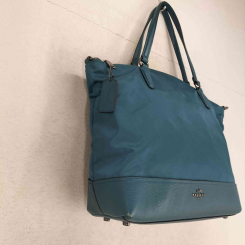 コーチ COACH 2WAY レザー×ナイロン トートバッグ レディース