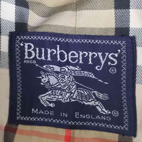 バーバリーズ BURBERRYS 英国製 裏地ノバチェック比翼ステンカラーコート メンズ