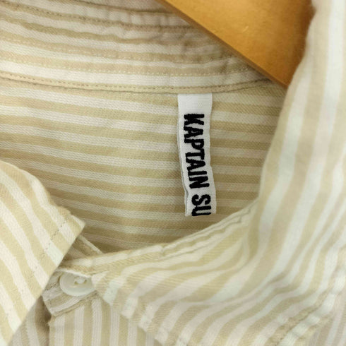 キャプテンサンシャイン KAPTAIN SUNSHINE Plain Shirt ストライプレギュラーカラー長袖シャツ メンズ 40