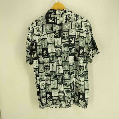 プレイボーイ PLAYBOY レーヨン 総柄 開襟 S/S シャツ メンズ LL