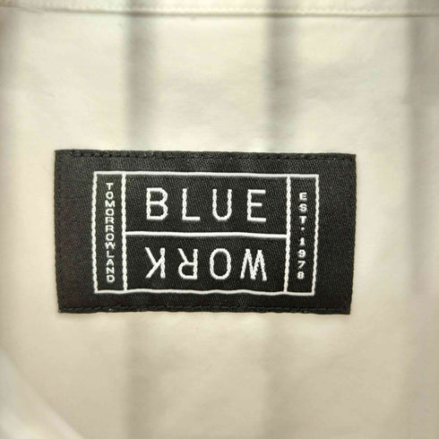 ブルーワーク BLUE WORK ネコ目ボタン コットンタイプライター クルーザーシャツ メンズ M