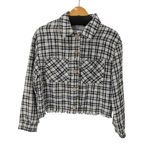 ザラ ZARA ツイードチェックジャケット レディース JPN:S