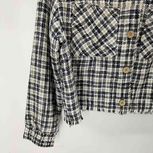ザラ ZARA ツイードチェックジャケット レディース JPN:S