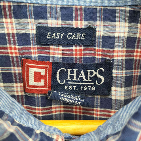 チャップス CHAPS マドラスチェック BD 長袖チェックシャツ メンズ L