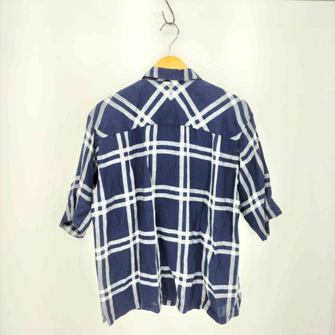 サンカ Sanca リネン チェック柄 半袖シャツ メンズ 2