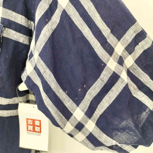 サンカ Sanca リネン チェック柄 半袖シャツ メンズ 2