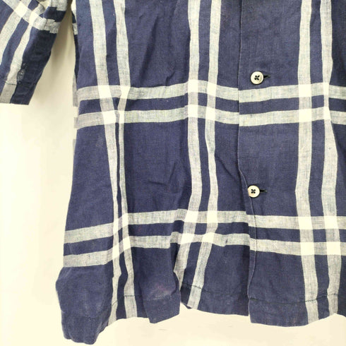 サンカ Sanca リネン チェック柄 半袖シャツ メンズ 2