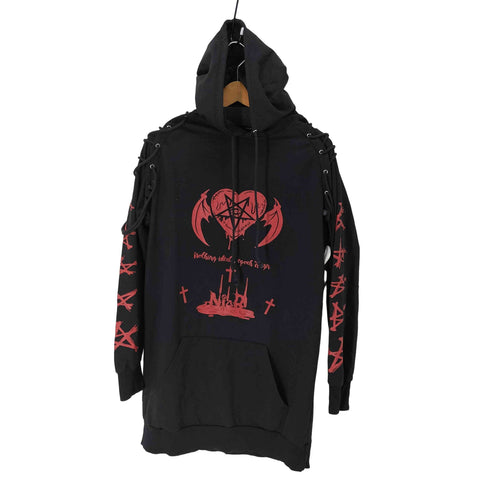 ニーアクロージング NIER CLOTHING レースアップ プルオーバーパーカー レディース FREE