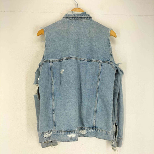 ザラ ZARA ダメージデザイン デニムジャケット レディース import:S