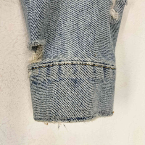 ザラ ZARA ダメージデザイン デニムジャケット レディース import:S