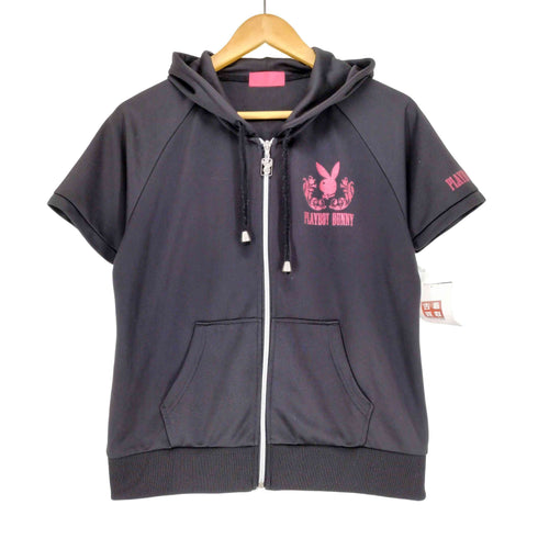 プレイボーイ PLAYBOY Y2K ラメロゴ 半袖パーカー レディース JPN:L