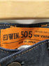 エドウィン EDWIN 505BG シンチバック セルビッチ ストレートデニムパンツ 濃紺 メンズ 32×33