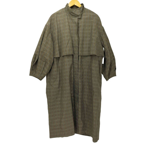 ブラックバイマウジー BLACK by moussy 20SS gun flap stand collar coat ガンフラップスタンドカラーチェックコート レディース FREE