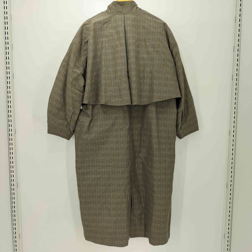 ブラックバイマウジー BLACK by moussy 20SS gun flap stand collar coat ガンフラップスタンドカラーチェックコート レディース FREE