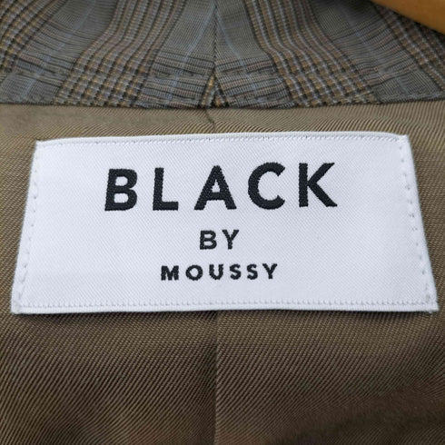 ブラックバイマウジー BLACK by moussy 20SS gun flap stand collar coat ガンフラップスタンドカラーチェックコート レディース FREE