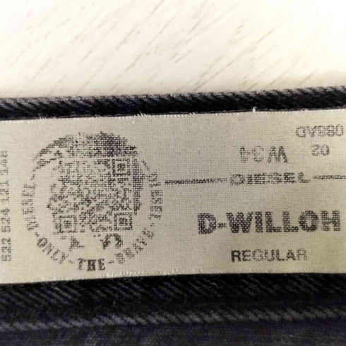 ディーゼル DIESEL D-WILLOH ダメージ加工 後染めブラック デニムショーツ メンズ 34inch