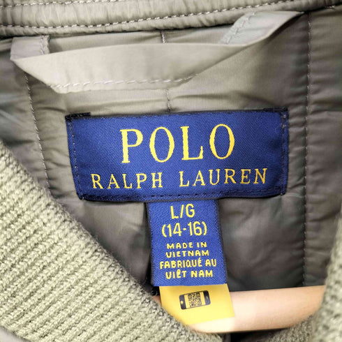 ポロバイラルフローレン Polo by RALPH LAUREN スモールポニー刺繍 スナップボタン キルティングブルゾン レディース L(1416)