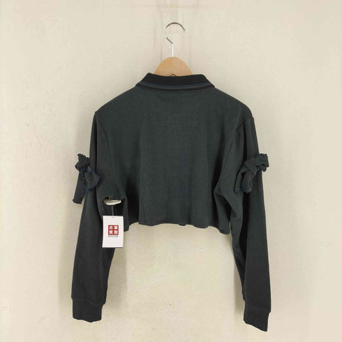 ビバリーヒルズポロクラブ BEVERLY HILLS POLO CLUB リボンデザイン クロップド ポロシャツ レディース import:M