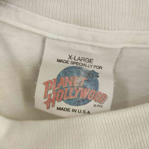 プラネットハリウッド PLANET HOLLYWOOD 90S USA製 フロントロゴプリントクルーネックTシャツ メンズ import:XL