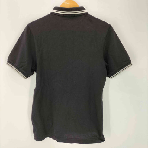 フレッドペリー FRED PERRY SLIM FIT ロゴ刺繍 リブライン S/S ポロ シャツ メンズ JPN:M