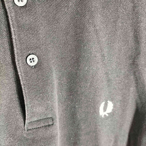 フレッドペリー FRED PERRY SLIM FIT ロゴ刺繍 リブライン S/S ポロ シャツ メンズ JPN:M
