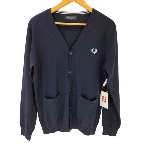 フレッドペリー FRED PERRY ロゴ刺繍 Vネックカーディガン メンズ JPN:M