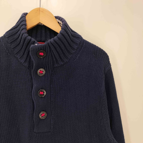 トミーヒルフィガー TOMMY HILFIGER ハーフボタン コットンニット メンズ