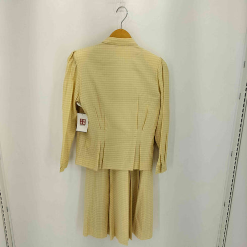 バーバリーズ BURBERRYS ギンガムチェック ダブルブレスト プリーツスカート スーツセットアップ レディース