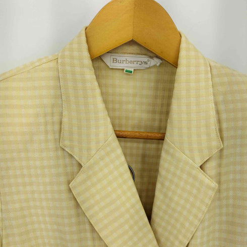 バーバリーズ BURBERRYS ギンガムチェック ダブルブレスト プリーツスカート スーツセットアップ レディース
