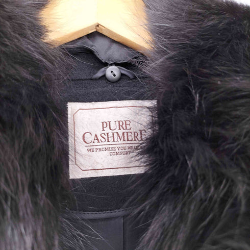 ピュア カシミヤ pure cashmere フォックスファーカラー カシミヤ ロングコート レディース 11AR