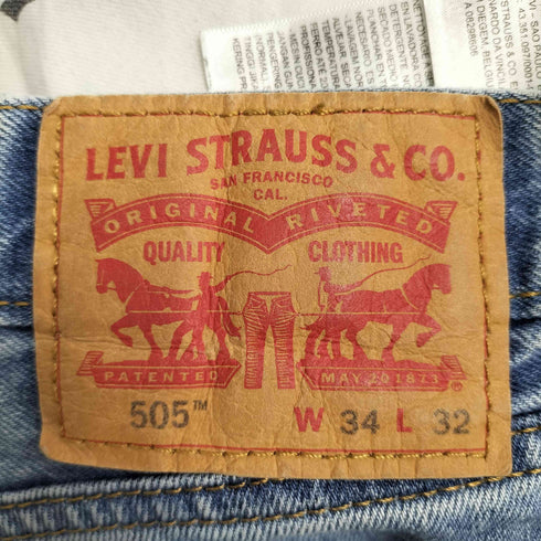 リーバイス Levis 505 ボタン裏3405刻印 ジップフライテーパードデニムパンツ メンズ W34 L32