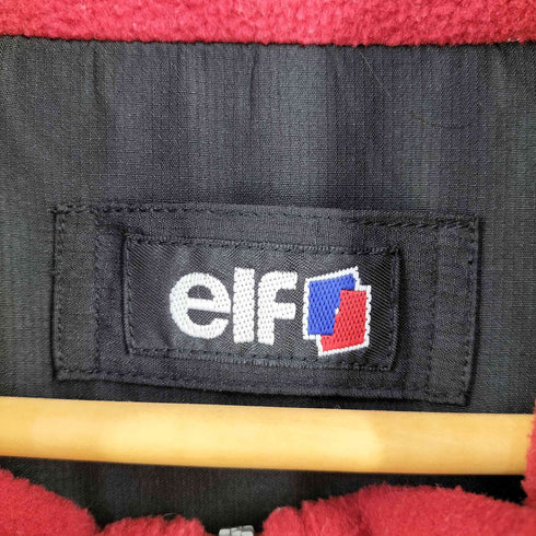 elf ロゴパッチ リバーシブル フリース切替 ジップアップベスト メンズ 3L