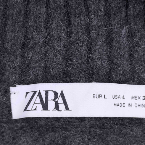 ザラ ZARA Vネックウール混ニット レディース import:L