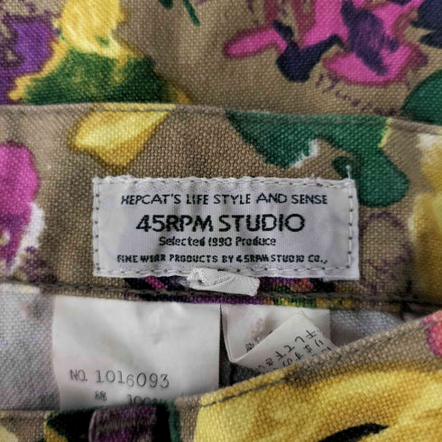 フォーティーファイブアールピーエム 45RPM STUDIO 花柄 コットンテーパードパンツ レディース JPN:M