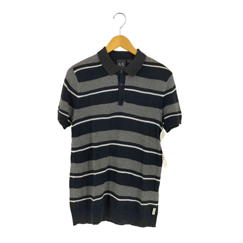 アルマーニエクスチェンジ ARMANI EXCHANGE ボーダー メッシュ ポロシャツ メンズ import:XS