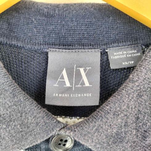 アルマーニエクスチェンジ ARMANI EXCHANGE ボーダー メッシュ ポロシャツ メンズ import:XS