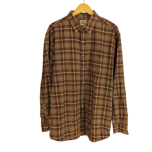 エルエルビーン L.L.Bean 00S コットン マドラスチェック B.D L/S シャツ メンズ L-REG