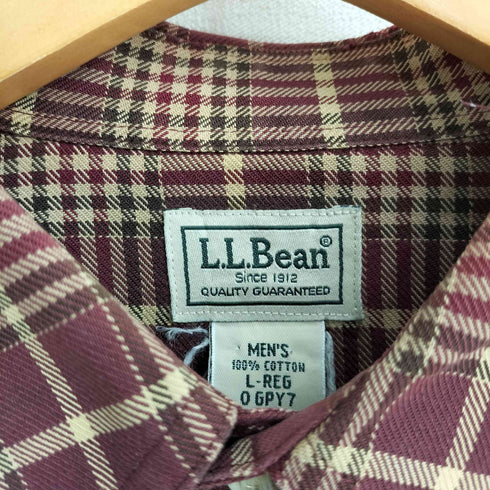 エルエルビーン L.L.Bean 00S コットン マドラスチェック B.D L/S シャツ メンズ L-REG