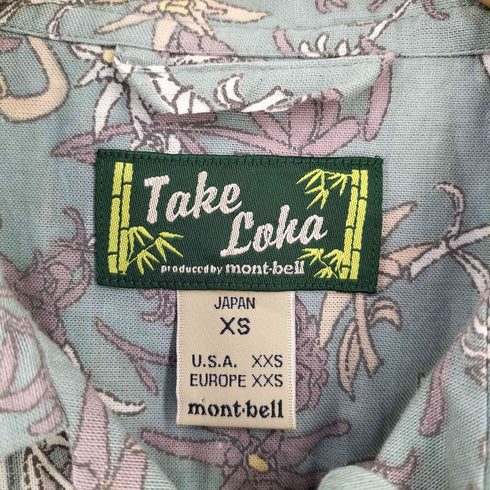 モンベル mont bell TAKE LOHA TAKE ロハ クラインエーデルワイス アロハシャツ メンズ JPN:XS