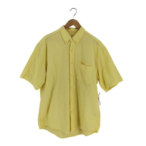 エディーバウアー Eddie Bauer チェック コットン シアサッカー ボタンダウンシャツ メンズ import:M