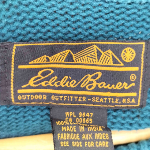 エディーバウアー Eddie Bauer 80S 黒タグ クルーネックコットンニット メンズ import:M