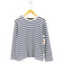 アニエスベー agnes b. 90s fabric of france フランス製 クルーネック ボーダー柄 クルーネック長袖Tシャツ カットソー メンズ 2