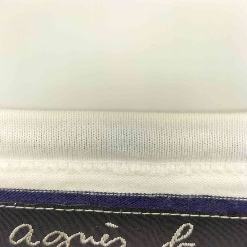 アニエスベー agnes b. 90s fabric of france フランス製 クルーネック ボーダー柄 クルーネック長袖Tシャツ カットソー メンズ 2