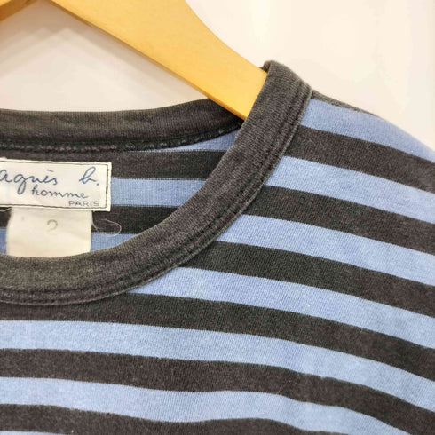 アニエスベーオム Agnes b.homme 90s ボーダー柄 クルーネック長袖Tシャツ カットソー メンズ 2