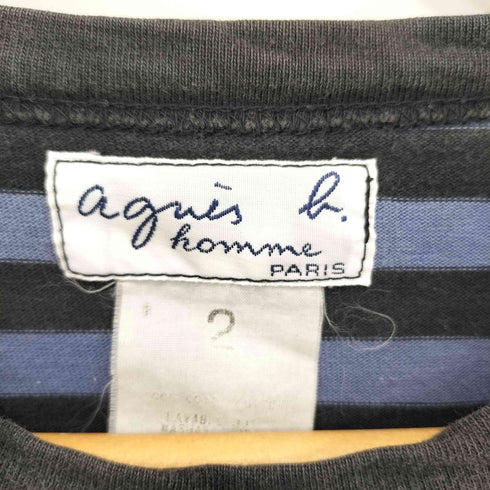 アニエスベーオム Agnes b.homme 90s ボーダー柄 クルーネック長袖Tシャツ カットソー メンズ 2